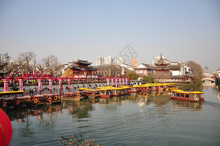 南京秦淮河背景图片