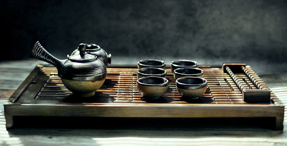 茶盘陶艺茶杯高清图片