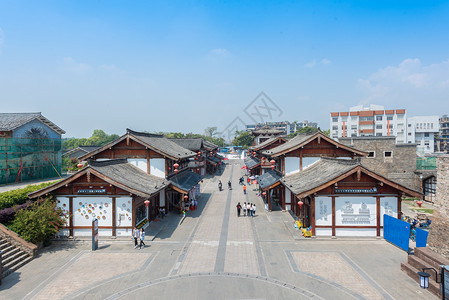 气郁江西赣州古街背景