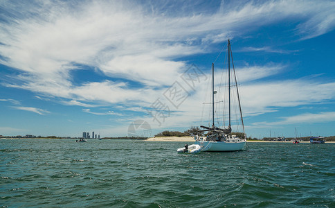 海天堂构澳洲黄金海岸岸边景色背景