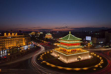 西安钟楼西安旅游景点高清图片