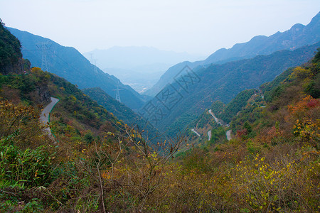 川谷籽皖南的塔川秋色背景