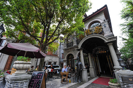 多伦路文化街上海多伦路文化名人街老电影咖啡馆背景