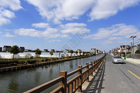 上海浦东书院镇新农村背景