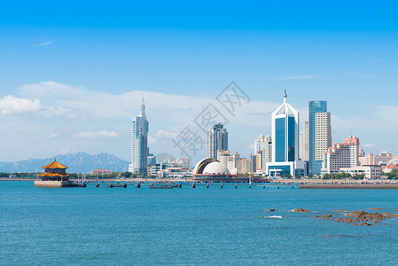 海滨城市风光背景图片