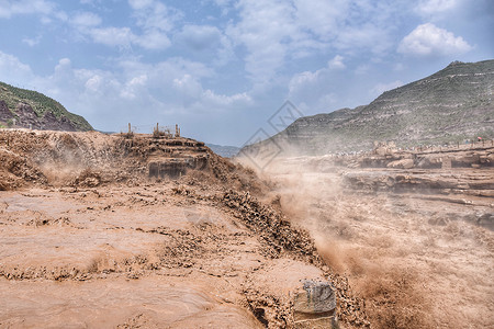 壶口瀑布土地瀑布高清图片