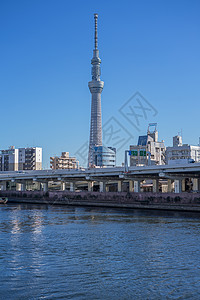日本最高日本东京晴空塔背景