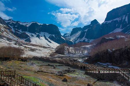 吉林长白山聚龙泉 背景图片