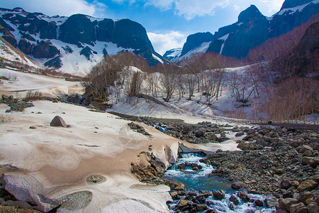 聚类吉林长白山聚龙泉背景