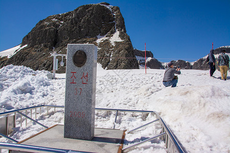 吉林长白山山顶风光背景图片