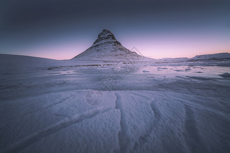 冰岛雪山冰岛草帽山背景