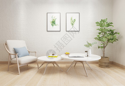 清晰植物装饰画现代简洁风家居陈列室内设计效果图背景
