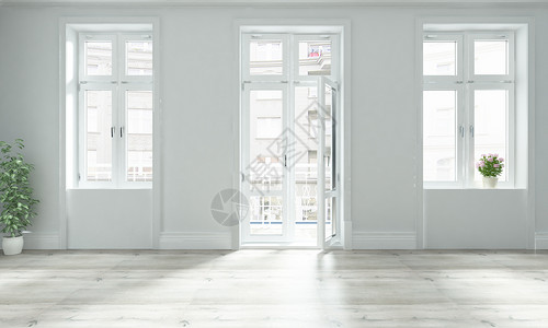 窗户通风现代简洁风家居陈列室内设计效果图背景