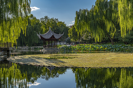 揽月亭北京陶然亭浸月亭背景