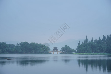 杭州春水墨西湖背景