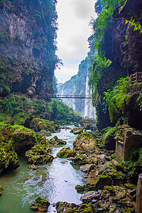 瀑布桥贵州黔西南马岭河峡谷背景