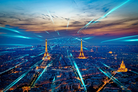 巴黎时装秀城市科技设计图片