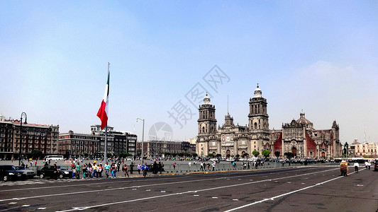墨西哥向日葵墨西哥宪法广场背景