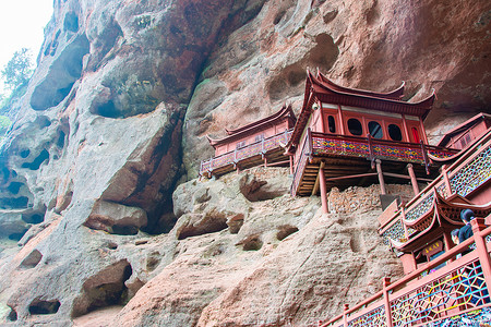 福建泰宁寨下大峡谷景区背景