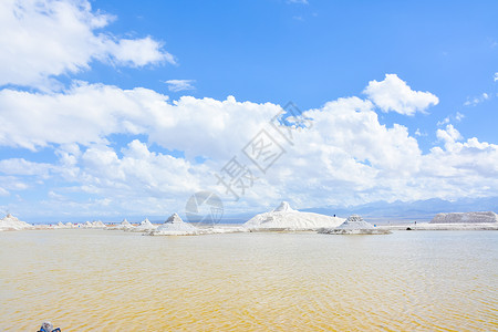 藏族唐卡青海省海西蒙古族藏族自治州茶卡盐湖背景