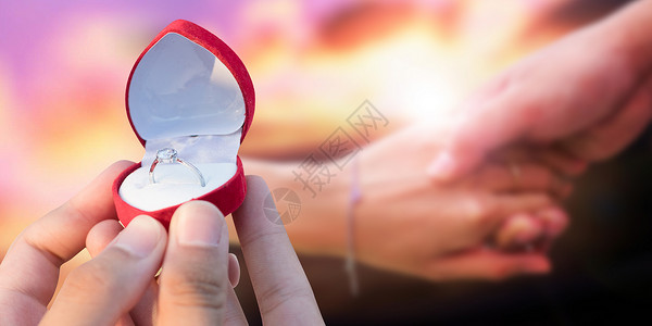 戒指盒子求婚背景设计图片