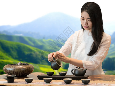 茶与饮食健康背景图片
