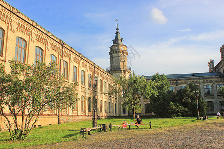 乌克兰建筑乌克兰大学校园背景