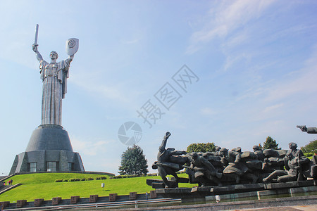 欧洲雕塑乌克兰基辅纪念碑背景