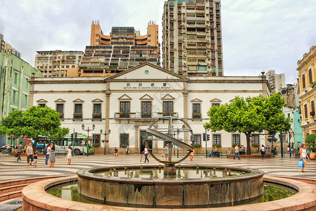 澳门民政总署前广场背景图片