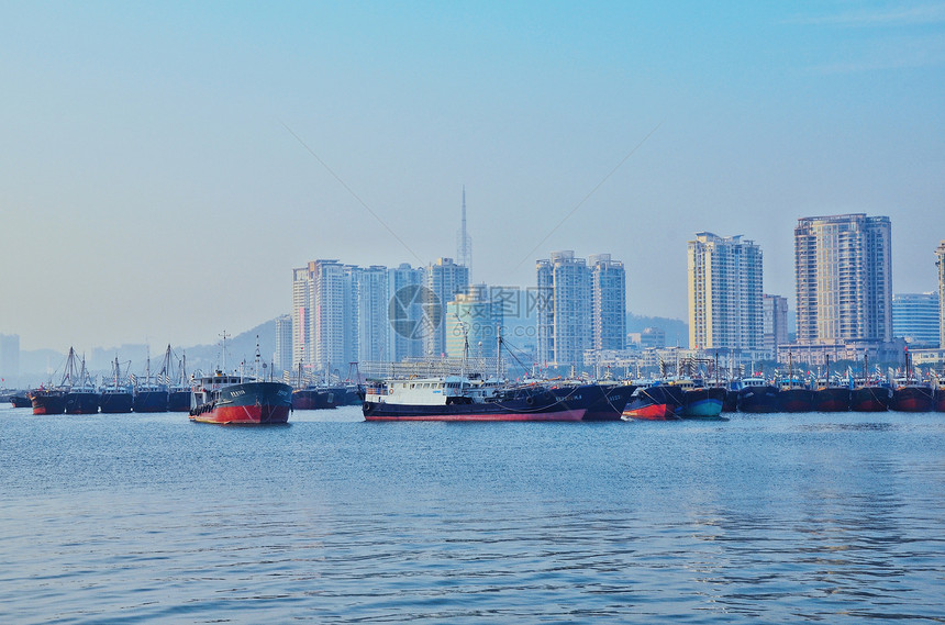 珠海香洲港晨曦图片