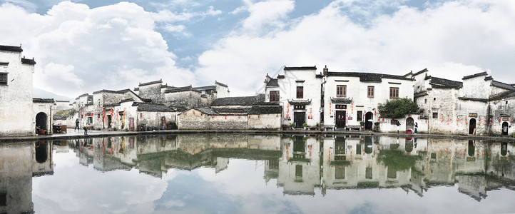 宏村古建筑传统村落高清图片
