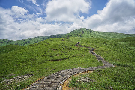 福建鸳鸯头草场风景区高清图片