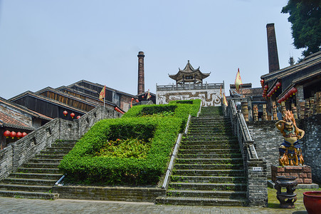 佛山岭南天地南风古灶风景区背景