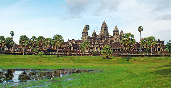 宗教建筑群柬埔寨吴哥窟Angkor Wat背景