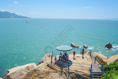 周山海景广东台山那琴半岛景区背景