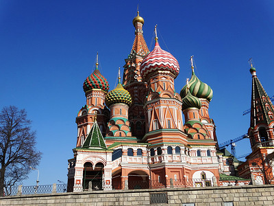 观光景观俄罗斯风光瓦西里升天大教堂背景