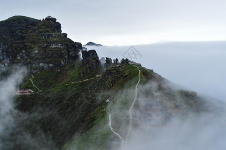 云上贵州贵州铜仁梵净山风景区背景