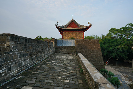 赣州古城楼背景图片