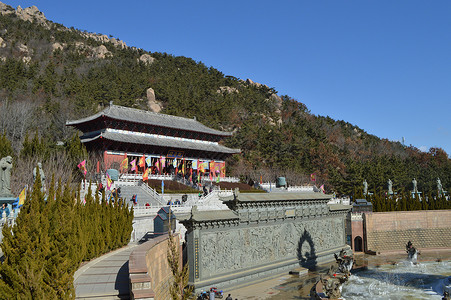 威海石岛赤山风景区背景