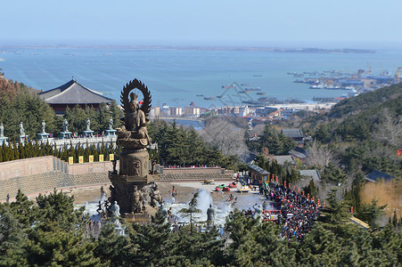 初五破五威海石岛赤山风景区背景