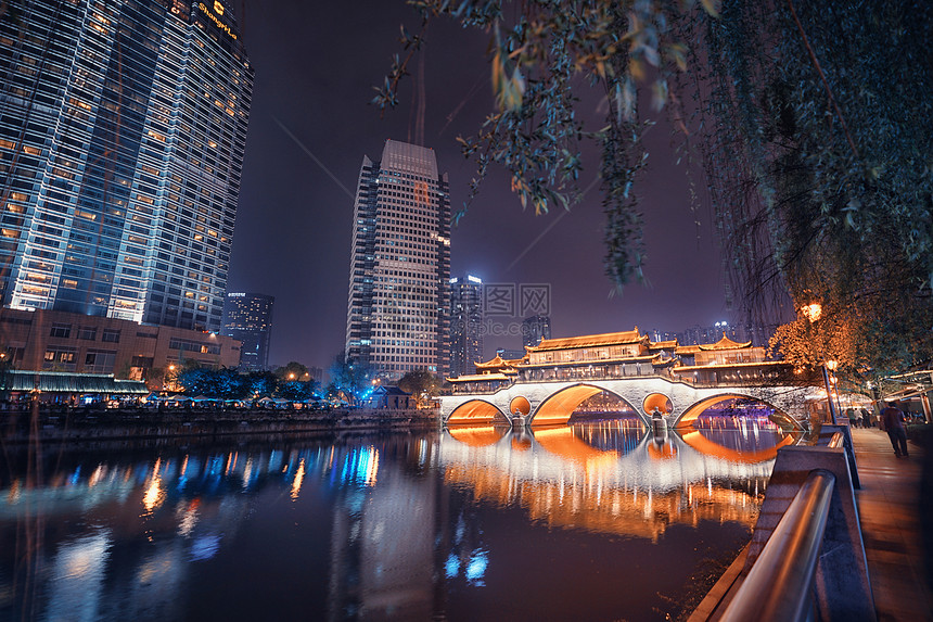 成都九眼桥夜景图片