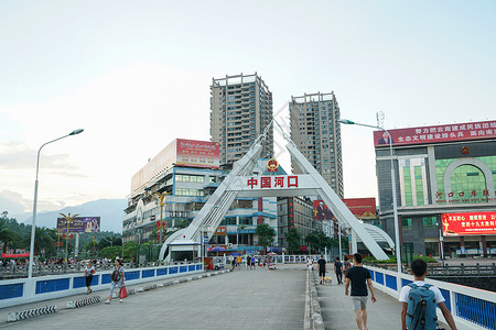 城市边界中国河口口岸背景