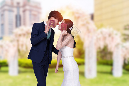 夫妻接吻新婚设计图片