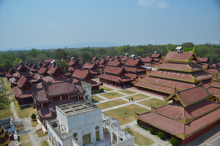 缅甸曼德勒大皇宫背景图片