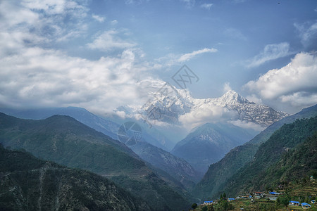 尼泊尔喜马拉雅山背景