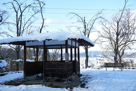 日本高山城市风光背景图片