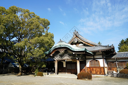 日本名古屋传统寺庙背景图片