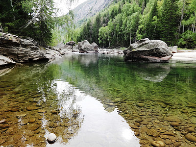 新疆西域大美新疆可可托海阿尔泰山涧背景