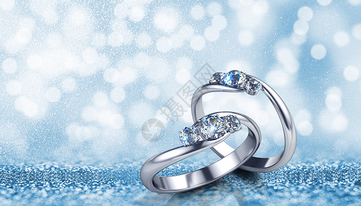 情侣浪漫背景婚礼戒指设计图片