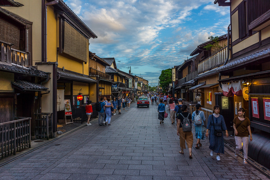 日本京都袛园花间小路图片